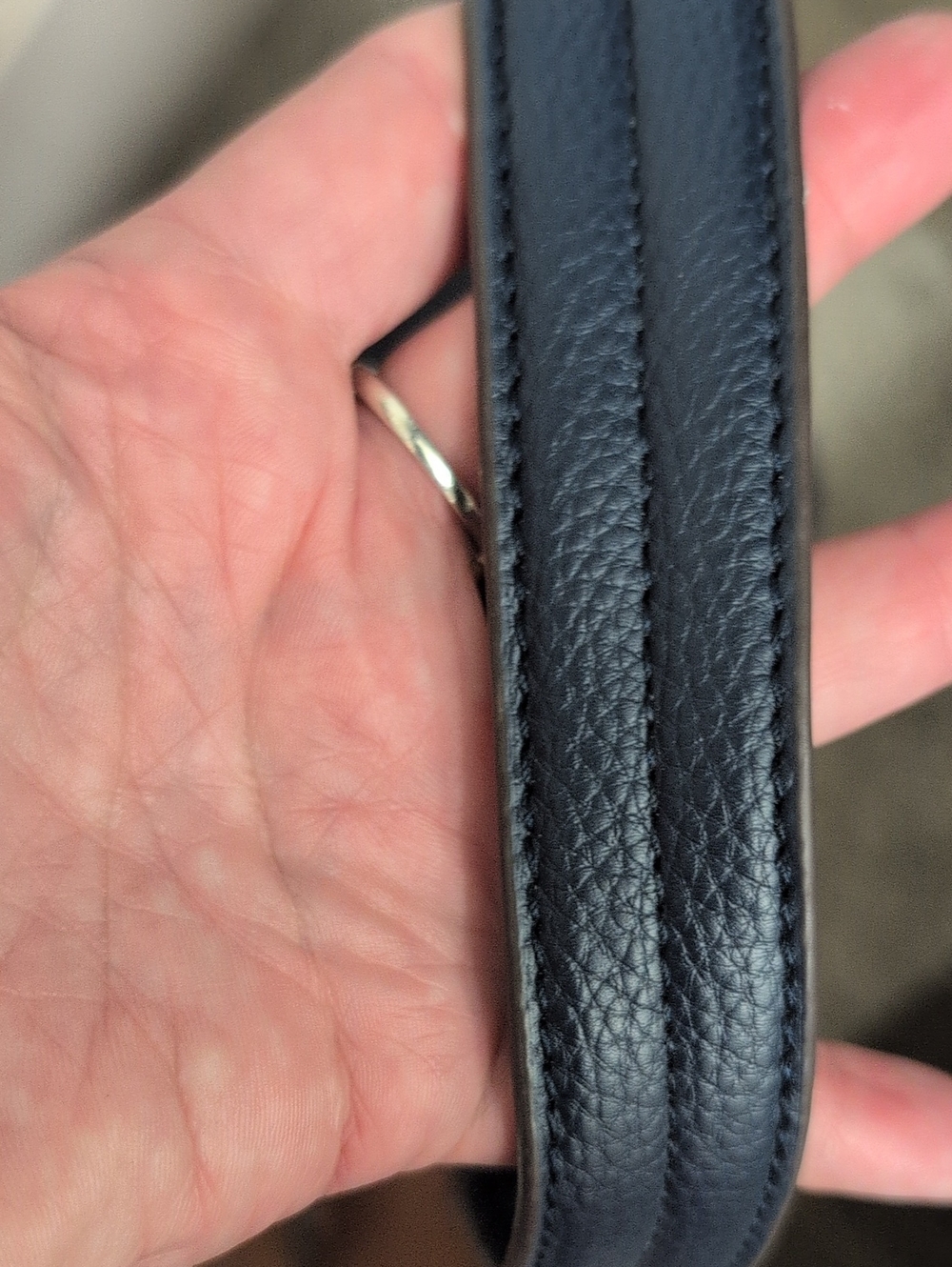 Classic Navy Hobo Shoulder Bag - Leather - Picture 6 of 11